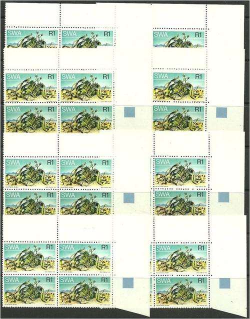 SWA  Bulk lot - 8 x R1 of  2nd defn,  MNH Blocks of 4