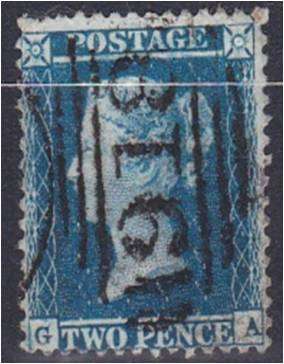 GB QV 2d Blue  SG 34  fine used