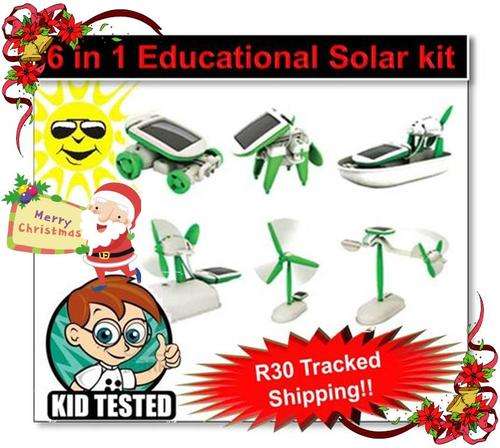 6 in 1 Educational Solar kit - Low shipping or FREE shipping OPTION**SA Stock**
