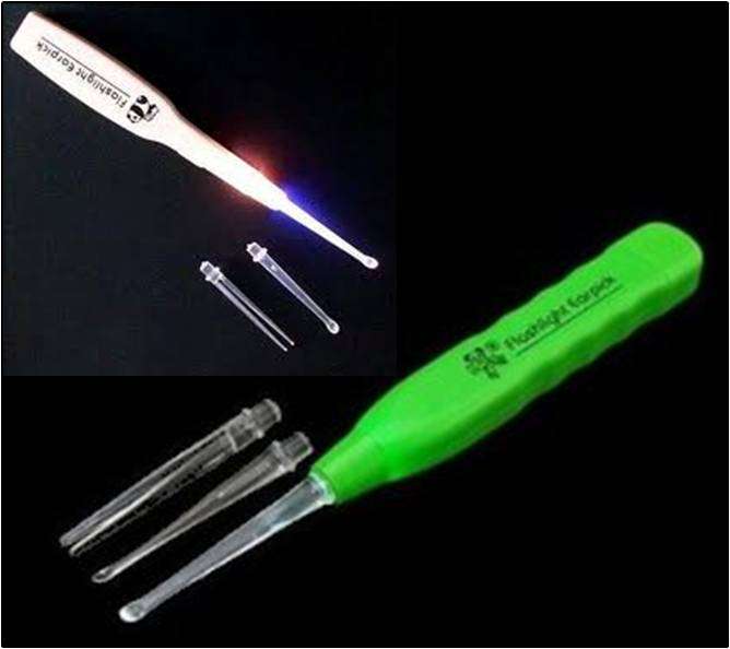Ear & nose inspection light tweezer stick-  inspect ear/nose FREE SHIPPING OPTION