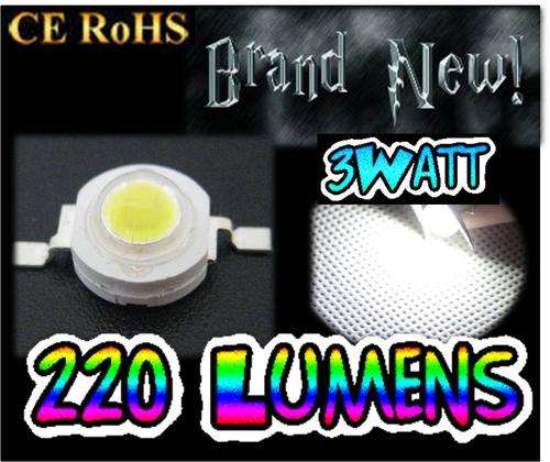 3W Cool White LED chip **EPISTAR ** Eye scorching brightness** FREE shipping option