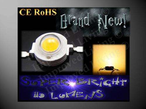Warm White LED chip **EPISTAR ** 110 Lumens of GLOWY GOODNESS! 80 000 hour life!