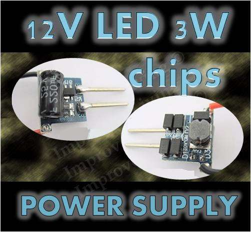 12V DC Power Supply  for 1/3W  LED Chips  - FREE SHIPPING OPTION