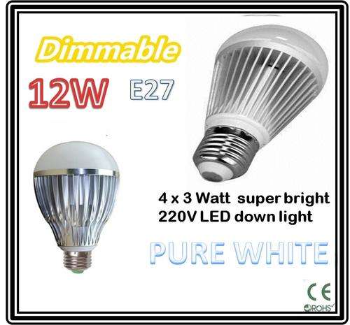 220V LED Bulb E27*** 12 WATT High brightness** Screw in type bulb - FREE SHIPPING OPTION