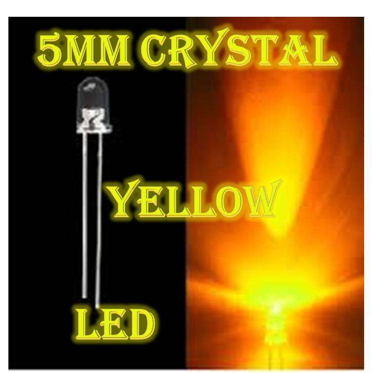 5mm  Amber Crystal Clear LED Light Lamp  **