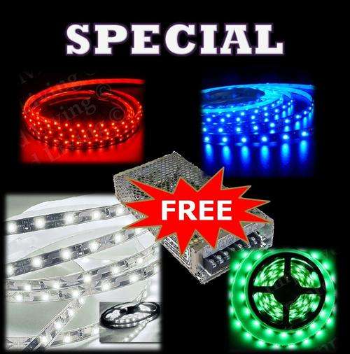 Crazy Special* Below cost 15m  LED strips Kit with FREE 78Watt Power supply- Price/m