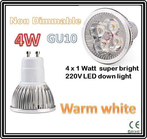 ***LED Bulb GU10***  4W LED down light  ** 220V AC downlight - FREE SHIPPING OPTION