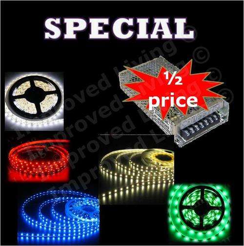 Crazy Special* Below cost 15m WATERPROOF LED strips Kit with 78Watt Power supply- Price/m