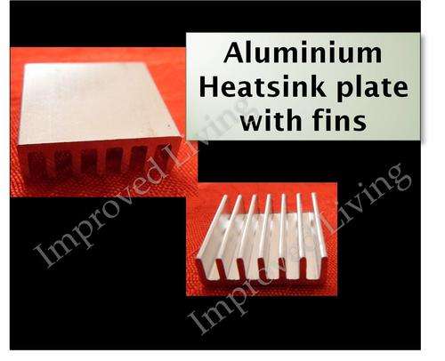 High Power LED chip Heat Sink Aluminium Base plate with fins for 10W LED *** Free Shipping Option