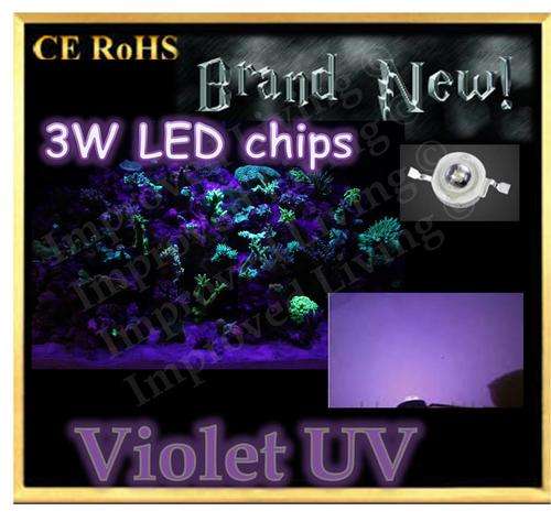 3W Aqua UV violet  LED chip * **** Free Shipping options