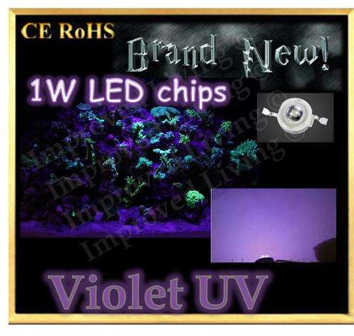 1W Aqua UV violet  LED chip * **** Free Shipping options