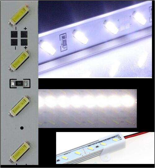 NEW 8520 12Vdc 50cm Heavy Duty Aluminium waterproof Cool white 15000K rigid strip **Local Stock