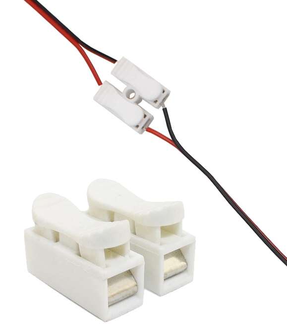 Double wire Spring Push Down  Connector  perfect for LED strips & CCTV