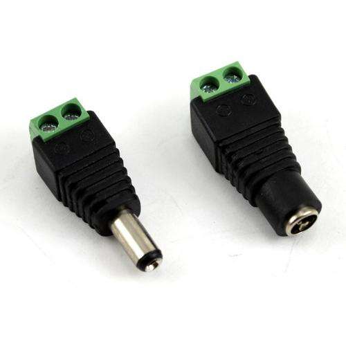 2.1mm Small Male & female DC wire connectors plugs  perfect for LED strips & CCTV