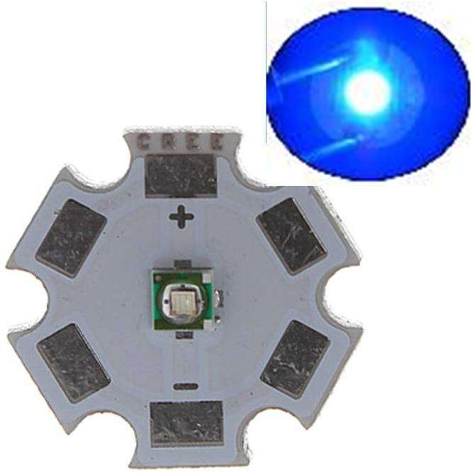 3W CREE LED Blue with 20mm Aluminium Base Plate