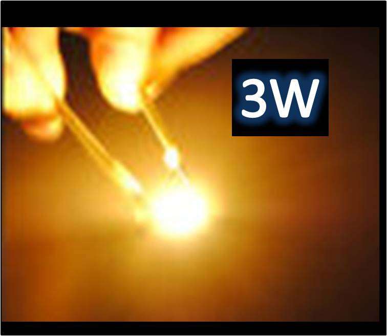 3W Warm White Grow LED chip 3000-3500K on Heat Sink base plate **Local Stock