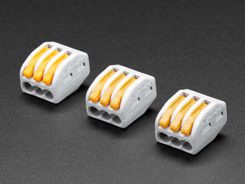 Snap-action 3-Wire Block Connector (12-28 AWG)