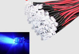 12Vdc Pre-wired Blue flashing led light lamp with 200mm wire