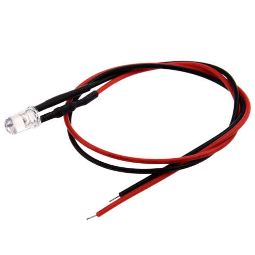 12Vdc Pre-wired Blue flashing led light lamp with 200mm wire