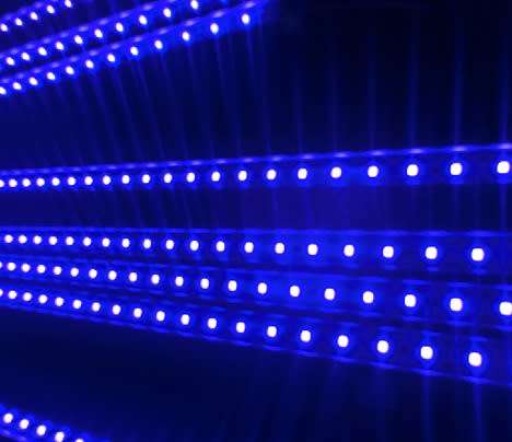 Samsung 5630 12Vdc 100cm Heavy Duty Aluminium Blue strip (450-465nm) Open IP20