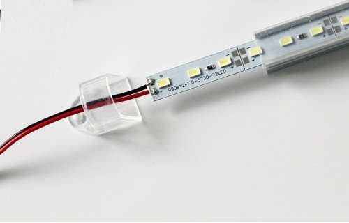 1000mm 5630smd Cool White LED strip with switch and crocodile clips