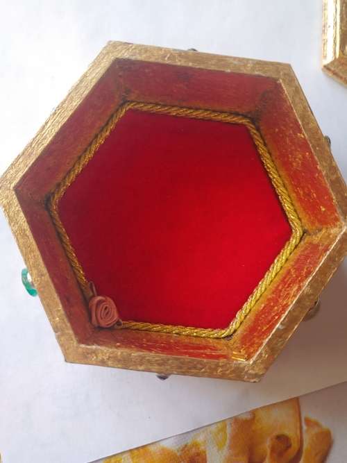 Luxury gilded, gem-encrusted trinket box - one-of-a-kind. Over 200 carats of gemstones.