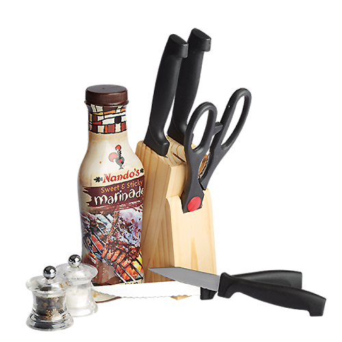 KITCHEN SET IN WOODEN BLOCK