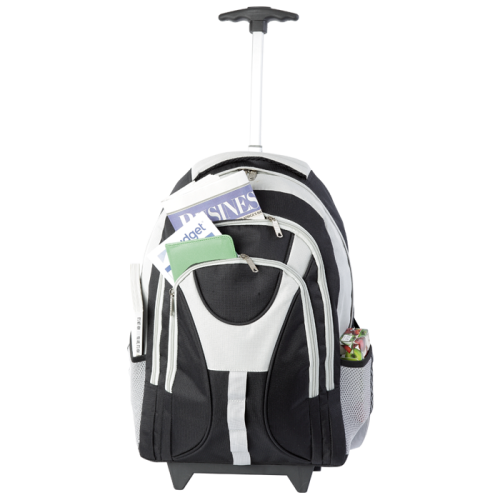 THREE FRONT POCKET EXCLUSIVE ROLLING BACKPACK