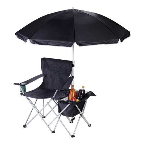 CAMPING CHAIR WITH UMBRELLA AND COOLER