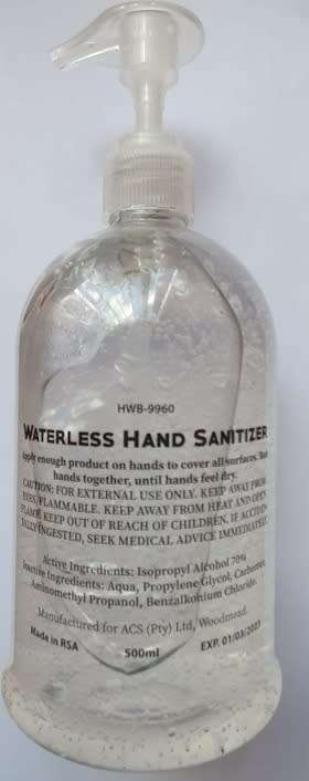 MSDS CERTIFIED - 500ML HAND SANITISER - 70% ALCOHOL BASED - WATERLESS
