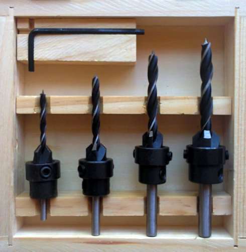 4 Piece countersink bit set