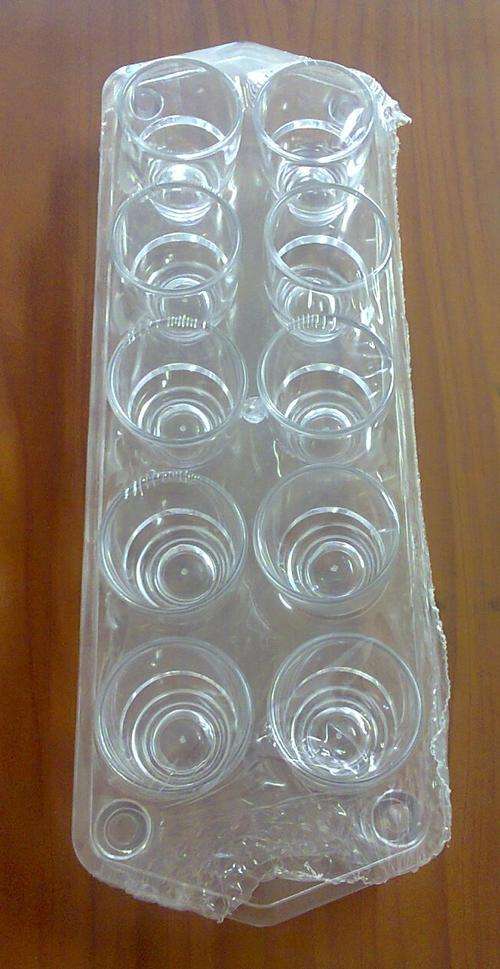 10 Shooter glasses in a carry tray