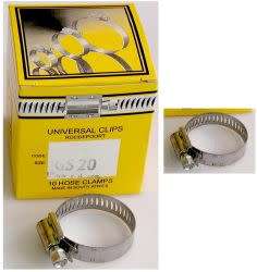 Worm drive Hose Clamps (10-22mm)