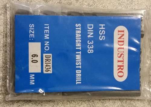 10 x 6mm HSS drill bits (1 pack of 10 Drill bits)