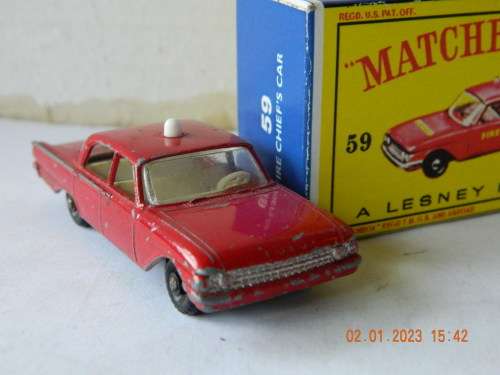 MATCHBOX  SERIES -  59b -  FORD FAIRLANE FIRE CHIEF