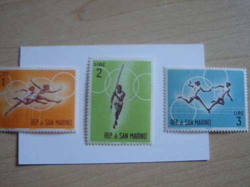 1963 San Marino - Olympic Games Tokyo 1,2,3 Lire MNH
