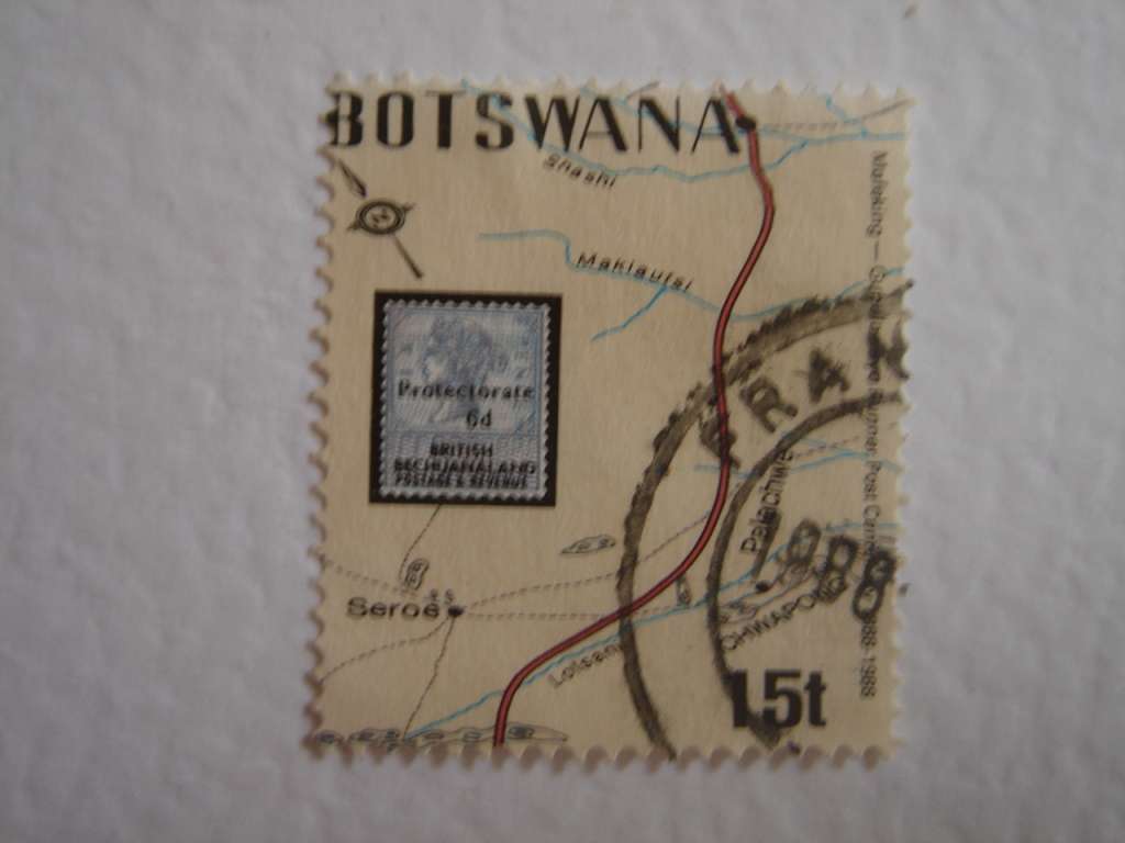 1988 Botswana - Runner Post Centenary 15 t used, stamped