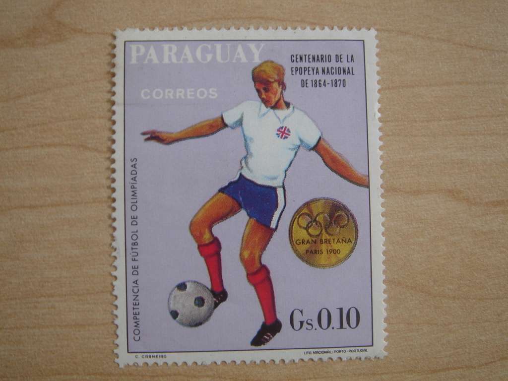 1969 Paraguay - Centenario de Futbol Gs 0.10 MNH
