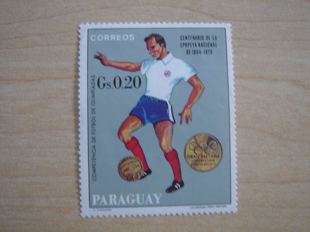 1969 Paraguay - Centenario de Futbol Gs 0.20 MNH