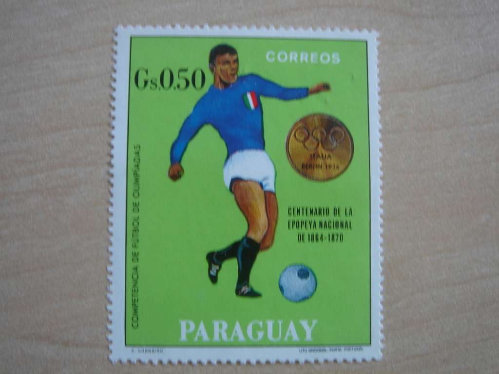 1969 Paraguay - Centenario de Futbol Gs 0.50 MNH