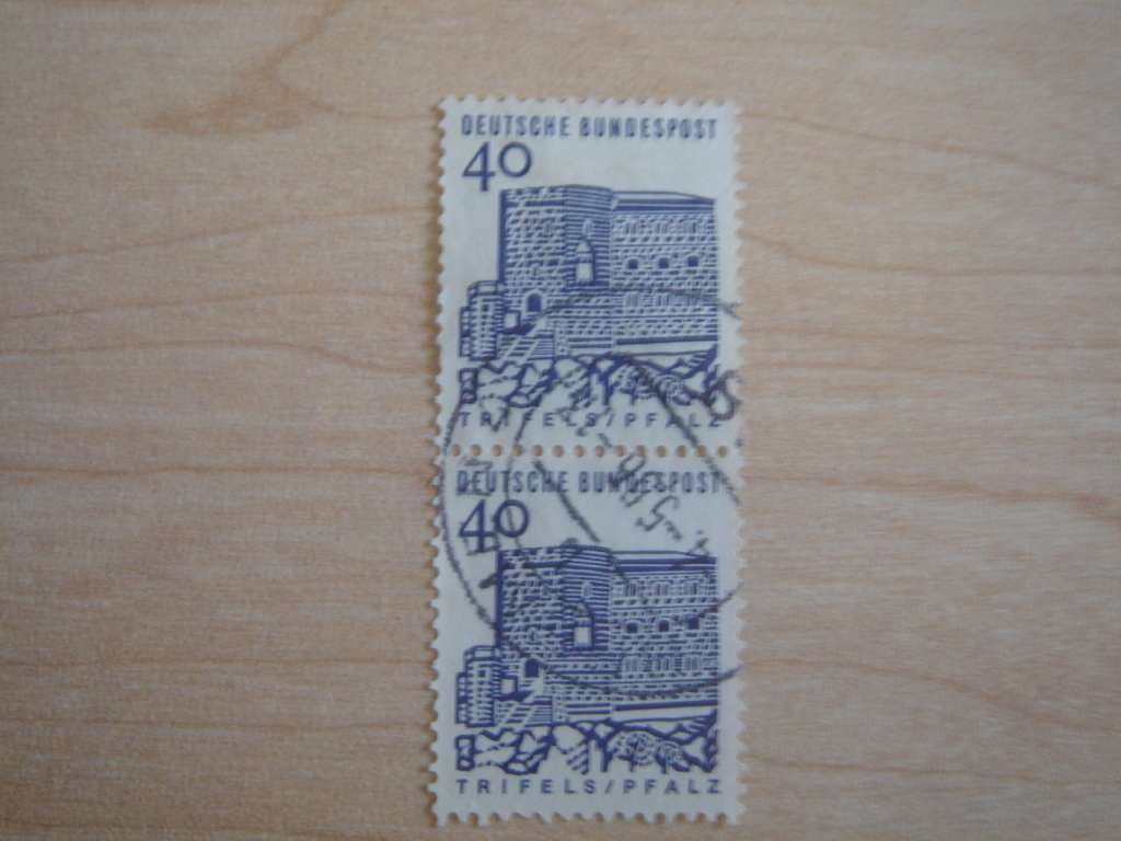 1964 BRD MiNr 457 vertical pair used, stamped