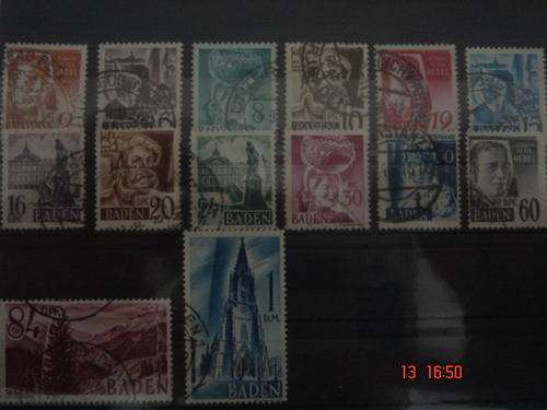 1948 French Zone MiNr. 14-27 used as shown