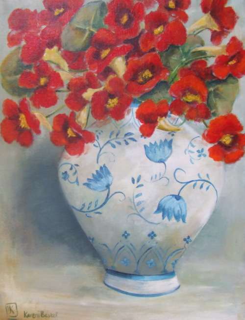 Kappertjies -  Acrylic on board - 300x400mm by K Bester