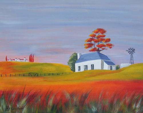 Original painting by Kareni Bester - Acrylic on board - 450x350mm