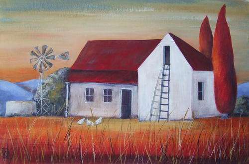 Original painting by Kareni Bester - Acrylic on canvas - 430x290mm