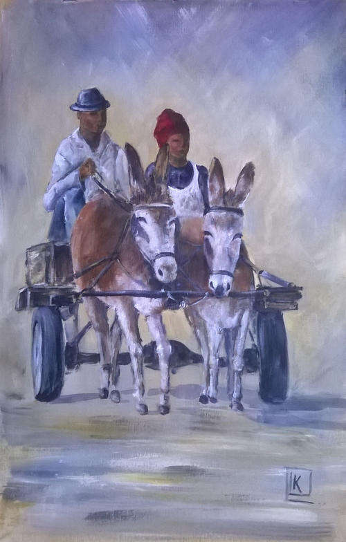 Original painting by K Bester - Acrylic on canvas - 440x290mm