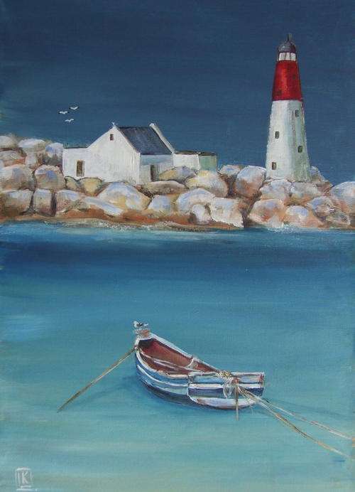 West Coast - acrylic on canvas 400x300mm by K Bester