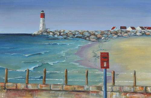 The red post box - 425x285mm by K Bester