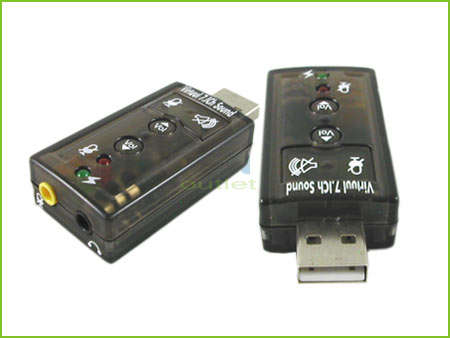 Mini 3D USB 2.0 External Sound Card 7.1 Channel Audio Adapter