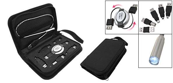 Travel Easy Cable Tool Bag-USB LED Light & Connectors